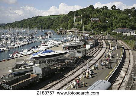 Railway station; Kingswear, Devon, England View Large Photo Image Stock Photo - Railway station; Kingswear, Devon, England. Fotosearch