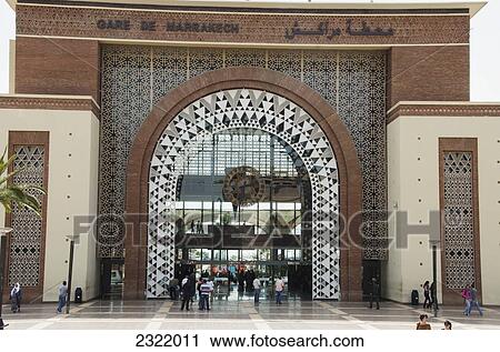 Railway station; Marrakech, Morocco View Large Photo Image Stock Image - Railway station; Marrakech, Morocco. Fotosearch
