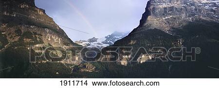 Rainbow In Bernese Alps Above Grindelwand, Bernese Oberland, Switzerland View Large Photo Image Picture - Rainbow In Bernese Alps Above Grindelwand, Bernese Oberland, Switzerland. Fotosearch