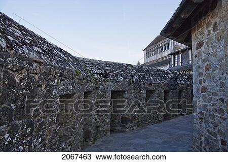 Ramparts Of The Fortified Village In Mont Saint-Michel, France View Large Photo Image Stock Image - Ramparts Of The Fortified Village In Mont Saint-Michel, France. Fotosearch