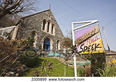 Stock Photo - Raul Speek Art Gallery; Solva, Pembrokeshire Coast Path, Wales, United Kingdom. Fotosearch