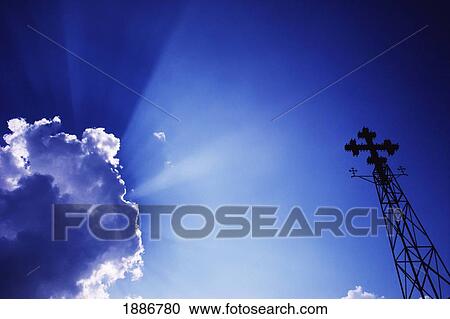 Rays Of Sunshine With Cloud And Cross View Large Photo Image Stock Image - Rays Of Sunshine With Cloud And Cross. Fotosearch