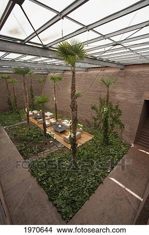 Reading Space In The Second Courtyard Of The Paranal Residencia At The European Southern Observatory, Antofagasta Region, Chile View Large Photo Image Picture - Reading Space In The Second Courtyard Of The Paranal Residencia At The European Southern Observatory, Antofagasta Region, Chile. Fotosearch