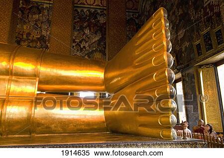 Stock Photography - Reclining Buddha Statue In Wat Pho. Fotosearch