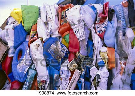 Recycling: Plastic, Crushed Bottles, Containers, Etc. B1621 View Large Photo Image Picture - Recycling: Plastic, Crushed Bottles, Containers, Etc. B1621. Fotosearch