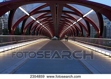 Red Bridge At Night With Lights; Calgary, Alberta, Canada View Large Photo Image Stock Photo - Red Bridge At Night With Lights; Calgary, Alberta, Canada. Fotosearch