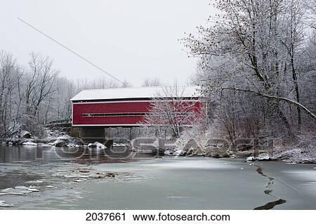 Red Covered Bridge In The Winter; Adamsville Quebec Canada View Large Photo Image Stock Image - Red Covered Bridge In The Winter; Adamsville Quebec Canada. Fotosearch