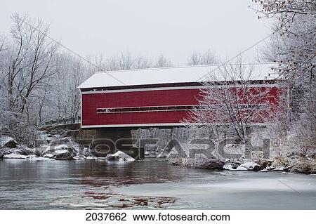 Red Covered Bridge In The Winter; Adamsville Quebec Canada View Large Photo Image Stock Image - Red Covered Bridge In The Winter; Adamsville Quebec Canada. Fotosearch