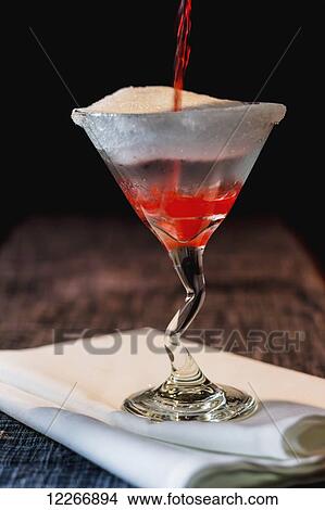 Picture - Red martini; Fort McMurray, Alberta, Canada. Fotosearch