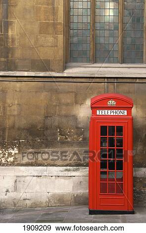 Stock Photo - Red Telephone Booth, London, England, Uk. Fotosearch