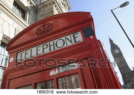 Red Telephone Box On Parliament Square With Big Ben In Background View Large Photo Image Stock Photograph - Red Telephone Box On Parliament Square With Big Ben In Background. Fotosearch