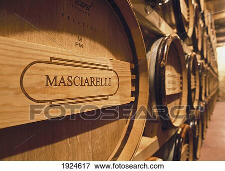 Red Wine Maturing In Wooden Barrels View Large Photo Image Stock Photo - Red Wine Maturing In Wooden Barrels. Fotosearch