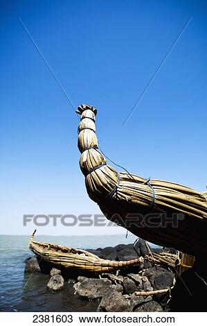Reed boats on one of the islands on Lake Tana close to Bahir Dar; Amhara, Ethiopia View Large Photo Image Stock Image - Reed boats on one of the islands on Lake Tana close to Bahir Dar; Amhara, Ethiopia. Fotosearch