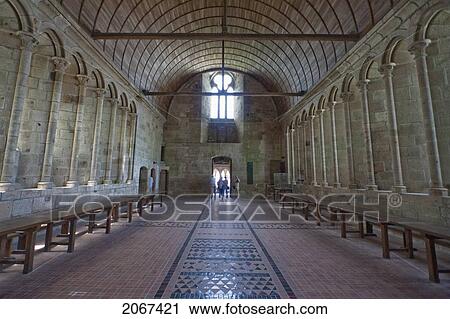 Refectory Of The Abbey Of Mont-Saint-Michel, France View Large Photo Image Stock Image - Refectory Of The Abbey Of Mont-Saint-Michel, France. Fotosearch