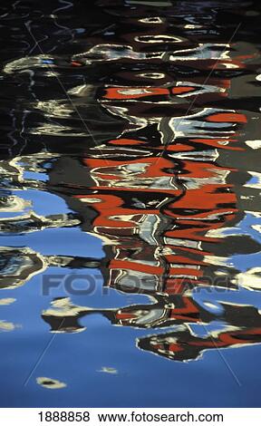 Stock Photo - Reflection In Canal. Fotosearch