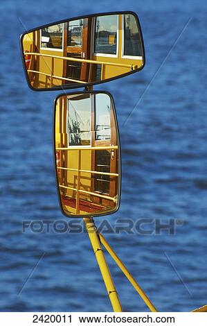 Reflection in the mirror of the side of a boat in the water; Hamburg, Germany View Large Photo Image Stock Image - Reflection in the mirror of the side of a boat in the water; Hamburg, Germany. Fotosearch