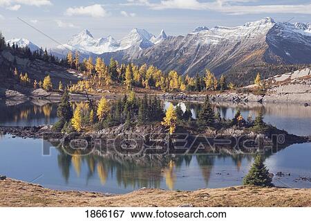 Reflections In Rock Isle Lake, Banff National Park; Banff National Park, Alberta, Canada View Large Photo Image Stock Photo - Reflections In Rock Isle Lake, Banff National Park; Banff National Park, Alberta, Canada. Fotosearch