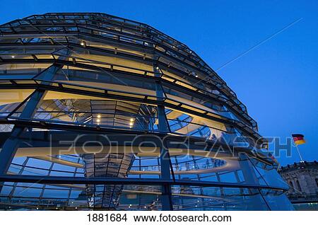 Reichstag Dome At Dusk View Large Photo Image Picture - Reichstag Dome At Dusk. Fotosearch