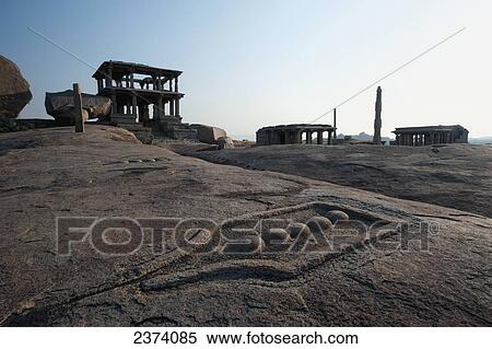 Stock Photography - Religious and historic buildings and structures; Hampi, Karnataka, India. Fotosearch