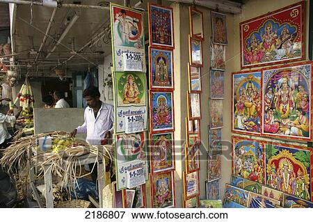 Religious artwork for sale at Kapaleeshwara Temple; Chennai, Tamil Nadu, India View Large Photo Image Stock Photo - Religious artwork for sale at Kapaleeshwara Temple; Chennai, Tamil Nadu, India. Fotosearch