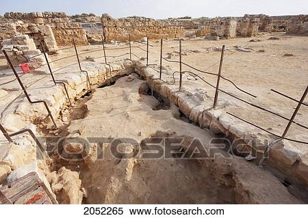 Stock Photography - Remains Of The Church Of The Virgin St. Mary, (Built 385 - 412 Ce), Known Asthe Great Basilica, Abu Mena, Egypt. Fotosearch