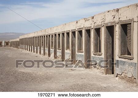 Remains Of The Workers' Quarters Of The Office Chacabuco, Chile, Antofagasta View Large Photo Image Stock Image - Remains Of The Workers' Quarters Of The Office Chacabuco, Chile, Antofagasta. Fotosearch