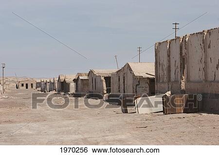 Remains Of The Workers' Quarters Of The Office Chacabuco, Chile, Antofagasta View Large Photo Image Stock Photograph - Remains Of The Workers' Quarters Of The Office Chacabuco, Chile, Antofagasta. Fotosearch