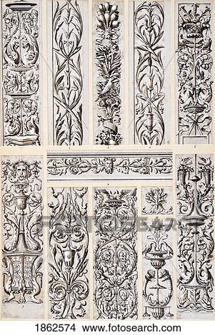 Picture - Renaissance No 2 Plate Lxxv From The Grammar Of Ornament By Owen Jones Published By Day & Son London 1865. Fotosearch