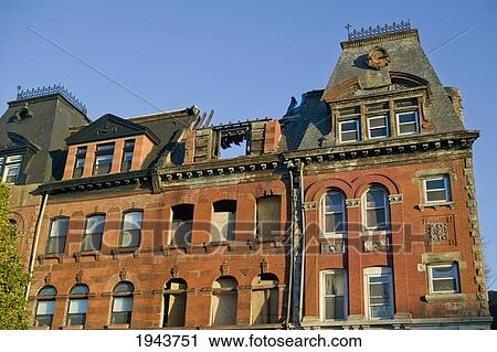 Stock Image - Renovations Of A Building In Harlem; New York City New York United States Of America. Fotosearch