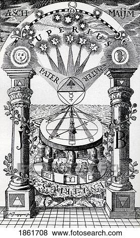 Reproduction Of A Freemason-Rosicrucian Compass 1779 From The Book The Freemason By Eugen Lennhoff Published 1932 View Large Photo Image Stock Photo - Reproduction Of A Freemason-Rosicrucian Compass 1779 From The Book The Freemason By Eugen Lennhoff Published 1932. Fotosearch