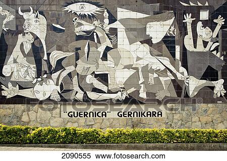 Stock Photography - Reproduction Of Picasso's Guernica, Gernika-Lumo, Basque Country, Spain. Fotosearch