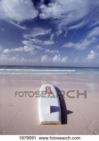 Rescue Surfboard On Beach View Large Photo Image Stock Image - Rescue Surfboard On Beach. Fotosearch