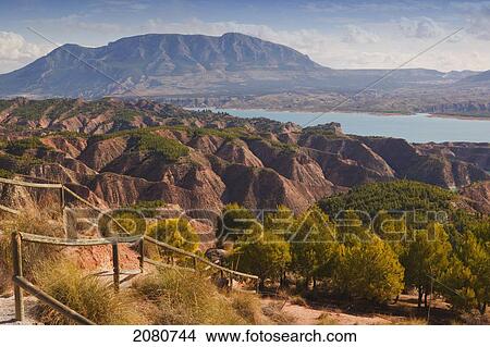Reservoir The Embalse De Negratin; Granada Province Andalusia Spain View Large Photo Image Picture - Reservoir The Embalse De Negratin; Granada Province Andalusia Spain. Fotosearch