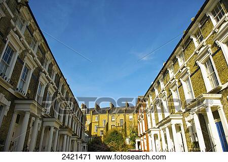 Stock Image - Residential buildings in Primrose Hill; London, England. Fotosearch