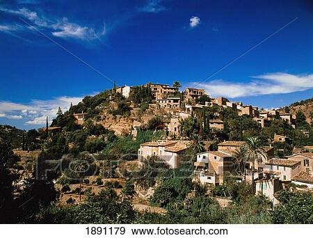 Stock Photo - Residential Houses On Hillside. Fotosearch