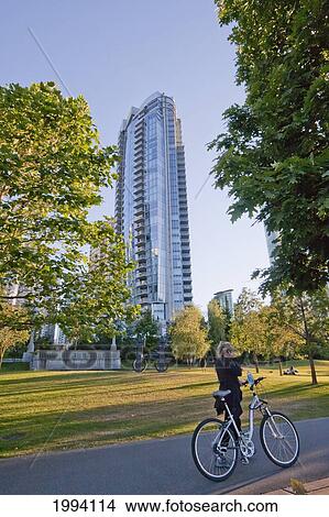 Residential Skyscraper In Coal Harbor, Vancouver, British Columbia, Canada View Large Photo Image Picture - Residential Skyscraper In Coal Harbor, Vancouver, British Columbia, Canada. Fotosearch