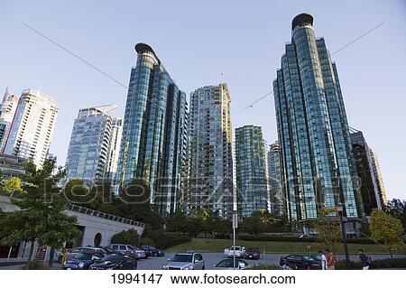 Stock Photo - Residential Skyscrapers In Coal Harbor, Vancouver, British Columbia, Canada. Fotosearch
