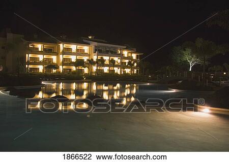 Resort At Night View Large Photo Image Stock Image - Resort At Night. Fotosearch