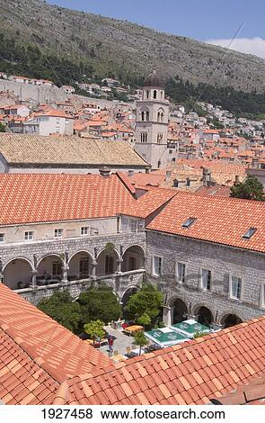 Restaurant In Courtyard Of St. Claire's Monastery In Dubrovnik; Dubrovnik, Dubrovnik-Neretva County, Croatia View Large Photo Image Stock Photo - Restaurant In Courtyard Of St. Claire's Monastery In Dubrovnik; Dubrovnik, Dubrovnik-Neretva County, Croatia. Fotosearch