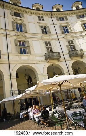 Stock Photo - Restaurant On Piazza Vittorio Veneto, Turin, Italy. Fotosearch