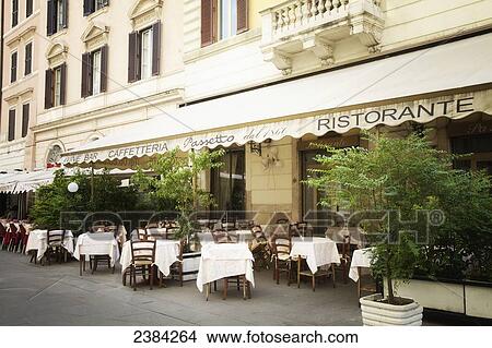 Restaurant patio; Rome, Italy View Large Photo Image Picture - Restaurant patio; Rome, Italy. Fotosearch