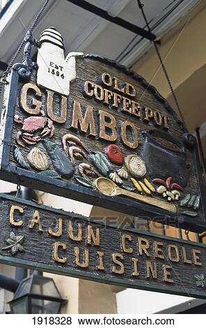 Stock Photo - Restaurant Sign, Cajun Food And Gumbo. Fotosearch