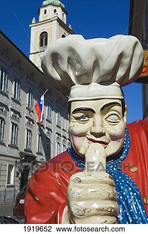 Restaurant Sign Of Chef Giving Thumbs Up In Old Town Of Ljubljana, Slovenia View Large Photo Image Stock Image - Restaurant Sign Of Chef Giving Thumbs Up In Old Town Of Ljubljana, Slovenia. Fotosearch