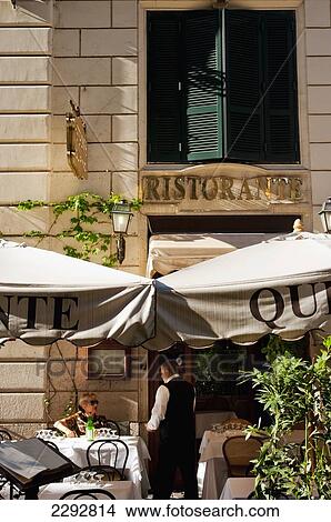 Restaurant Street Scene, Rome, Italy View Large Photo Image Picture - Restaurant Street Scene, Rome, Italy. Fotosearch