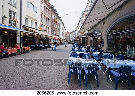 Stock Photography - Restaurants In The Altstadt, Dusseldorf, North Rhine-Westphalia, Germany. Fotosearch