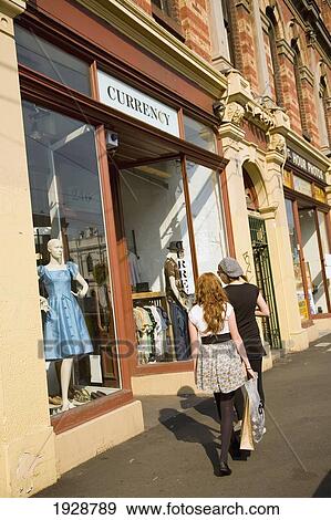 Stock Photo - Retail Shopping In The Fitzroy, Brunswick St District, Melbourne, Victoria, Australia. Fotosearch