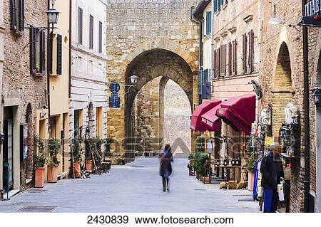 Stock Photo - Retails shops; Montepulciano, Tuscany, Italy. Fotosearch