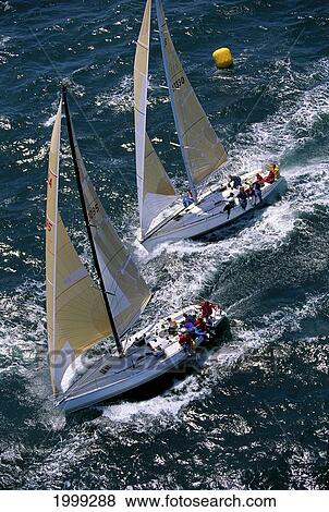 Rhode Island, Block Island Race Week, High Action Between Two Boats View Large Photo Image Stock Photo - Rhode Island, Block Island Race Week, High Action Between Two Boats. Fotosearch