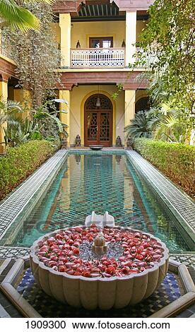 Riad Al Moussika, Marrakesh, Morocco, The Former Residence Of The Pasha Of Marrakesh View Large Photo Image Stock Image - Riad Al Moussika, Marrakesh, Morocco, The Former Residence Of The Pasha Of Marrakesh. Fotosearch