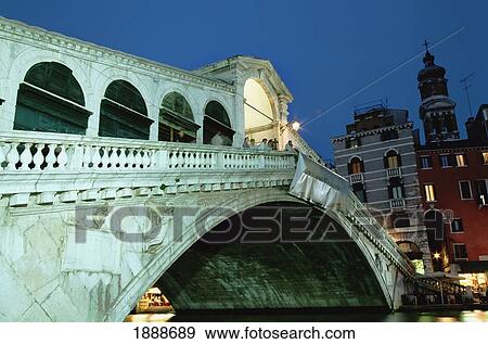 Rialto Bridge At Dusk View Large Photo Image Stock Photo - Rialto Bridge At Dusk. Fotosearch